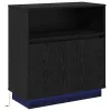 LED-es Bútor Musta tammi 71 x 34.5 x 75 cm Faanyag