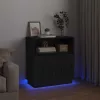 LED-es Bútor Musta tammi 71 x 34.5 x 75 cm Faanyag