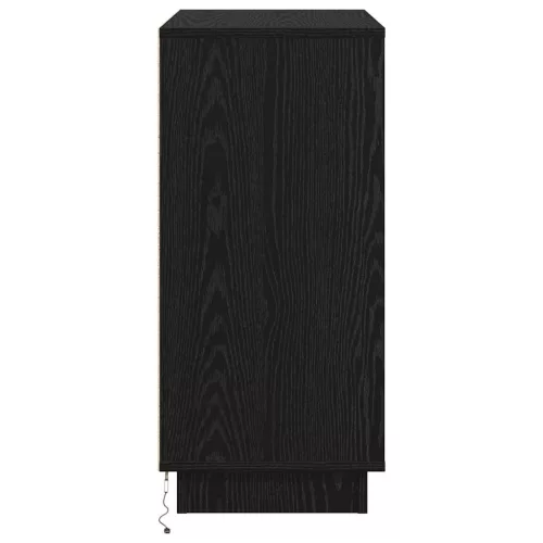 LED-es Bútor Musta tammi 71 x 34.5 x 75 cm Faanyag