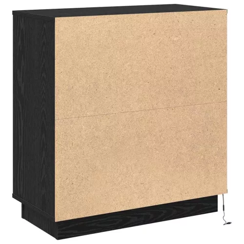 LED-es Bútor Musta tammi 71 x 34.5 x 75 cm Faanyag