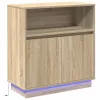 LED-es Bútor sonoma tölgy 71 x 34.5 x 75 cm Faanyag
