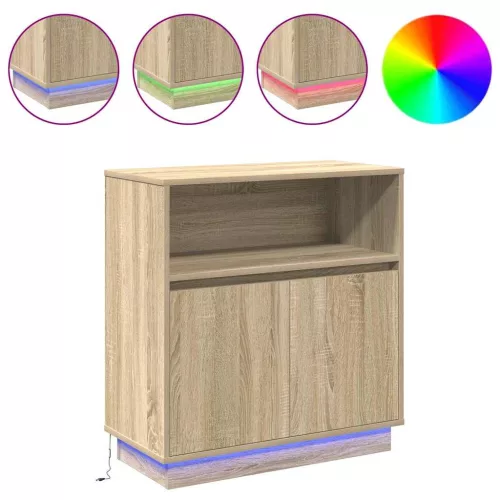 LED-es Bútor sonoma tölgy 71 x 34.5 x 75 cm Faanyag