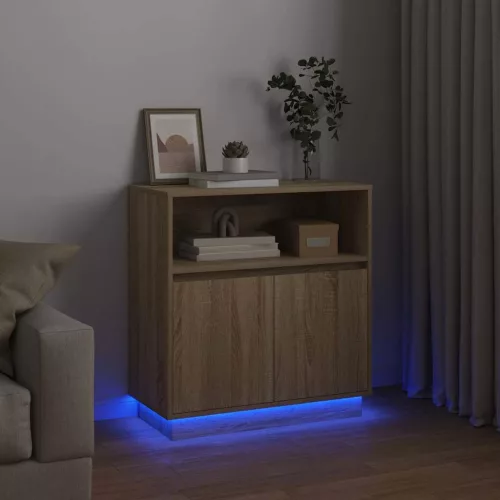 LED-es Bútor sonoma tölgy 71 x 34.5 x 75 cm Faanyag