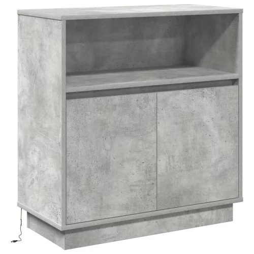 LED-es Bútor Beton szürke 71 x 34.5 x 75 cm Faanyag
