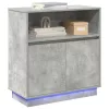 LED-es Bútor Beton szürke 71 x 34.5 x 75 cm Faanyag