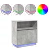 LED-es Bútor Beton szürke 71 x 34.5 x 75 cm Faanyag