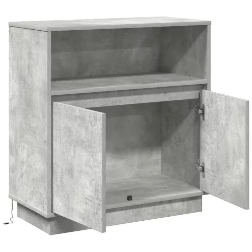 LED-es Bútor Beton szürke 71 x 34.5 x 75 cm Faanyag