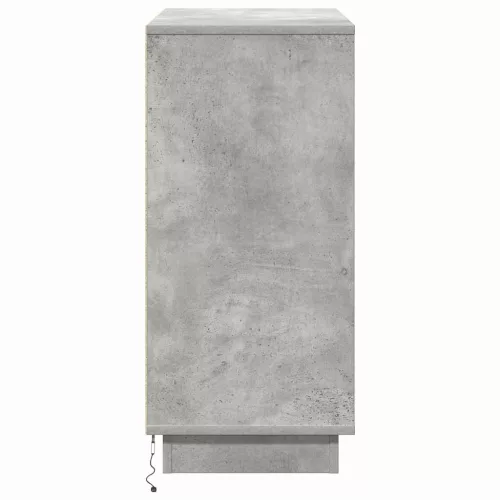 LED-es Bútor Beton szürke 71 x 34.5 x 75 cm Faanyag