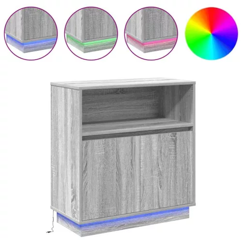 LED-es Bútor Szürke sonoma 71 x 34.5 x 75 cm Faanyag
