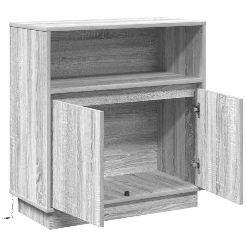 LED-es Bútor Szürke sonoma 71 x 34.5 x 75 cm Faanyag