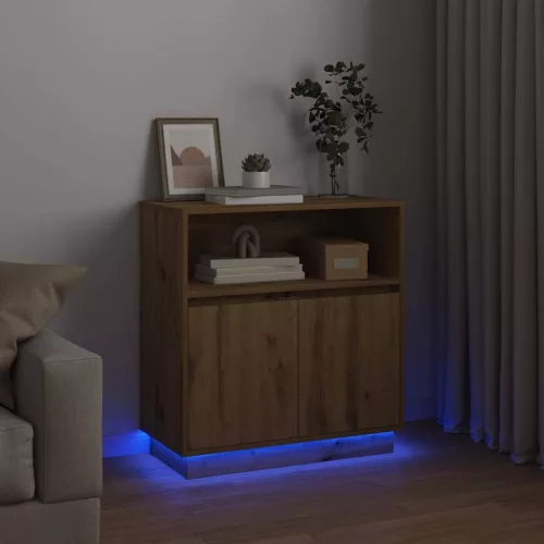 LED-es Bútor kézműves tölgy 71 x 34.5 x 75 cm Faanyag