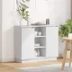 Oldalszekrény LED -es lámpákkal Fehér 90 x 32 x 75 cm Faanyag