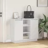 Oldalszekrény LED -es lámpákkal Fehér 90 x 32 x 75 cm Faanyag