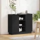 Oldalszekrény polcokkal Fekete tölgy 90 x 32 x 75 cm Faanyag