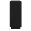 Oldalszekrény polcokkal Fekete tölgy 90 x 32 x 75 cm Faanyag