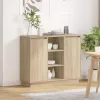 Oldalszekrény polcokkal Sonoma tölgy 90 x 32 x 75 cm Faanyag