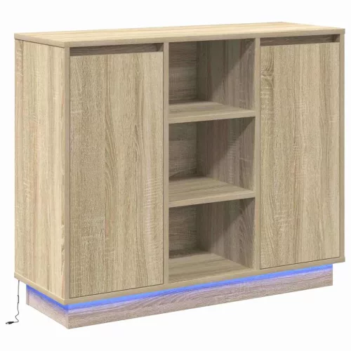 Oldalszekrény polcokkal Sonoma tölgy 90 x 32 x 75 cm Faanyag