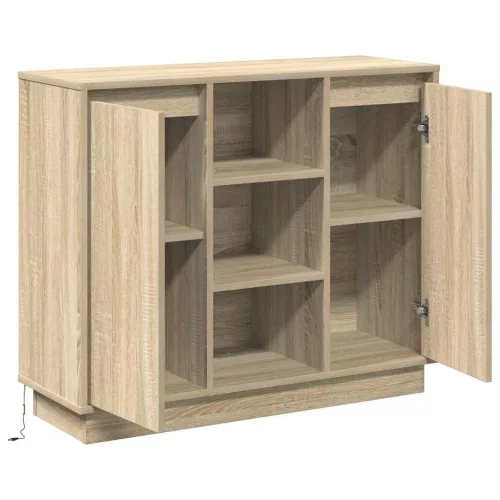Oldalszekrény polcokkal Sonoma tölgy 90 x 32 x 75 cm Faanyag