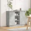 Oldalszekrény polcokkal Beton Szürke 90 x 32 x 75 cm Faanyag