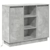 Oldalszekrény polcokkal Beton Szürke 90 x 32 x 75 cm Faanyag