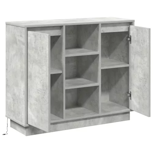 Oldalszekrény polcokkal Beton Szürke 90 x 32 x 75 cm Faanyag