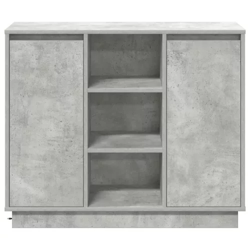 Oldalszekrény polcokkal Beton Szürke 90 x 32 x 75 cm Faanyag