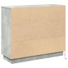 Oldalszekrény polcokkal Beton Szürke 90 x 32 x 75 cm Faanyag