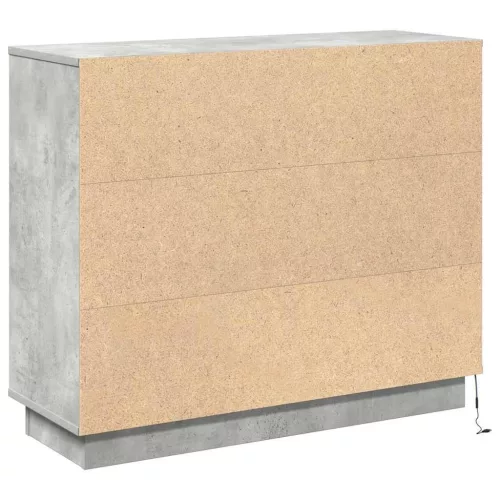 Oldalszekrény polcokkal Beton Szürke 90 x 32 x 75 cm Faanyag