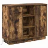 Oldalszekrény polcokkal Füstölt tölgy 90 x 32 x 75 cm Faanyag