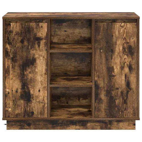 Oldalszekrény polcokkal Füstölt tölgy 90 x 32 x 75 cm Faanyag