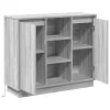 Oldalszekrény polcokkal Szürke Sonoma 90 x 32 x 75 cm Faanyag