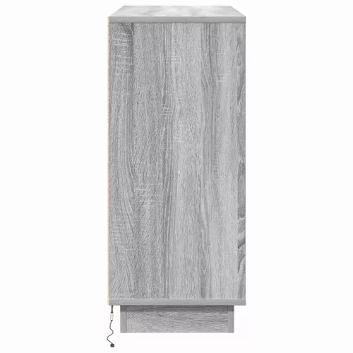 Oldalszekrény polcokkal Szürke Sonoma 90 x 32 x 75 cm Faanyag