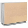 Oldalszekrény polcokkal Szürke Sonoma 90 x 32 x 75 cm Faanyag