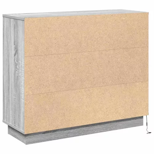 Oldalszekrény polcokkal Szürke Sonoma 90 x 32 x 75 cm Faanyag