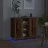 Oldalszekrény LED -es lámpákkal Öreg fa 90 x 32 x 75 cm Faanyag