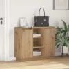 Oldalszekrény polcokkal Artisan tölgy 90 x 32 x 75 cm Faanyag