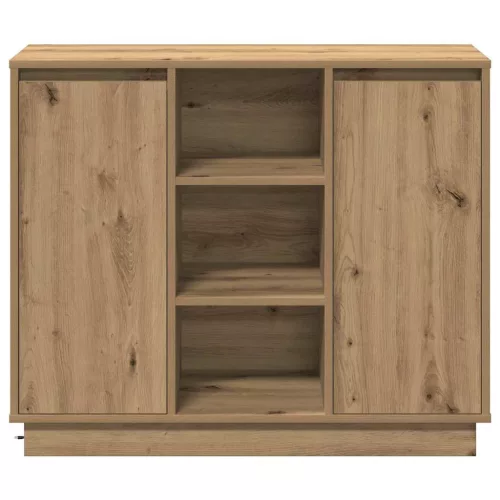 Oldalszekrény polcokkal Artisan tölgy 90 x 32 x 75 cm Faanyag