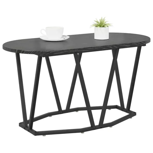 Dohányzóasztal Fekete tölgy 80 x 40 x 40,5 cm Mérnöki fa és fém