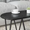 Dohányzóasztal Fekete tölgy 80 x 40 x 40,5 cm Mérnöki fa és fém