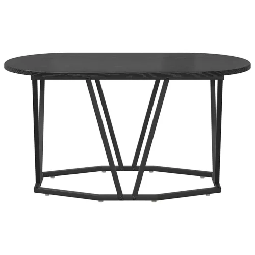 Dohányzóasztal Fekete tölgy 80 x 40 x 40,5 cm Mérnöki fa és fém