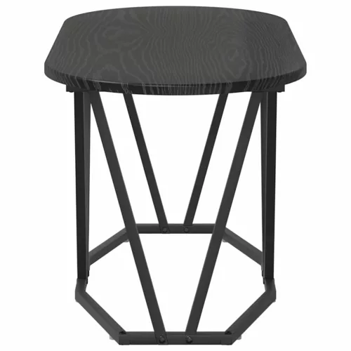 Dohányzóasztal Fekete tölgy 80 x 40 x 40,5 cm Mérnöki fa és fém