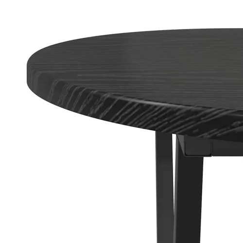Dohányzóasztal Fekete tölgy 80 x 40 x 40,5 cm Mérnöki fa és fém