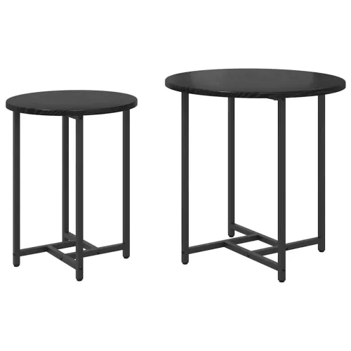 Kisasztal készlet 2 pcs Musta tammi 50 x 50 x 50 cm
