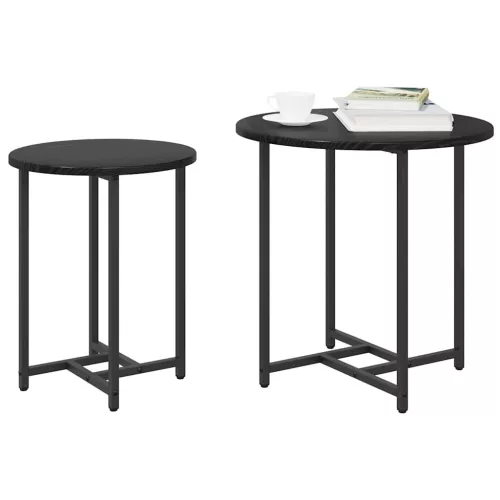Kisasztal készlet 2 pcs Musta tammi 50 x 50 x 50 cm