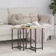 Kisasztal készlet 2 pcs Sonoma tölgy és Fekete 50 x 50 x 50 cm