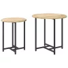 Kisasztal készlet 2 pcs Sonoma tölgy és Fekete 50 x 50 x 50 cm