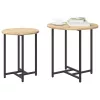 Kisasztal készlet 2 pcs Sonoma tölgy és Fekete 50 x 50 x 50 cm