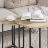 Kisasztal készlet 2 pcs Sonoma tölgy és Fekete 50 x 50 x 50 cm