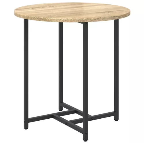 Kisasztal készlet 2 pcs Sonoma tölgy és Fekete 50 x 50 x 50 cm