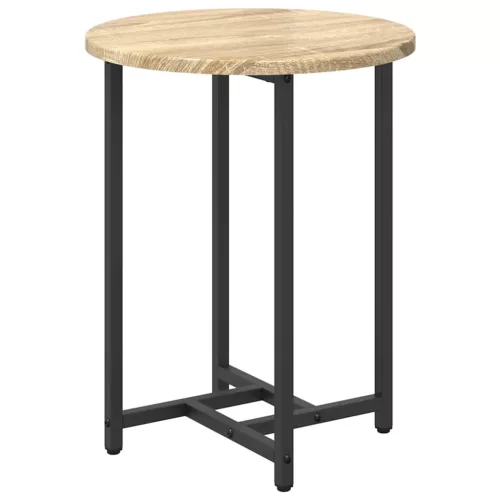 Kisasztal készlet 2 pcs Sonoma tölgy és Fekete 50 x 50 x 50 cm